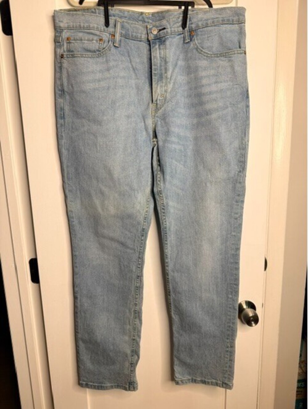 Levi's 511 Men's Jeans W38 L32 Slim Fit Light Wash Blue Denim Stretch Pants